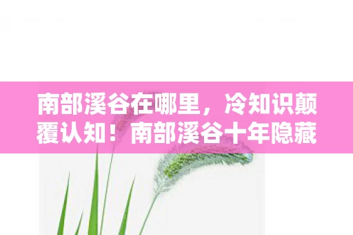 南部溪谷在哪里,冷知识颠覆认知!南部溪谷十年隐藏设定,真相让我目瞪口呆! 南部溪谷在哪里,冷知识颠覆认知!南部溪谷十年隐藏设定,真相让我目瞪口呆!