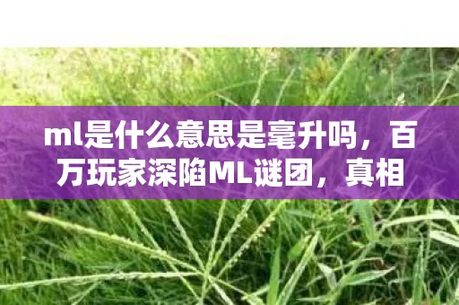 ml是什么意思是毫升吗,百万玩家深陷ML谜团,真相揭晓时集体破防了! ml是什么意思是毫升吗,百万玩家深陷ML谜团,真相揭晓时集体破防了!