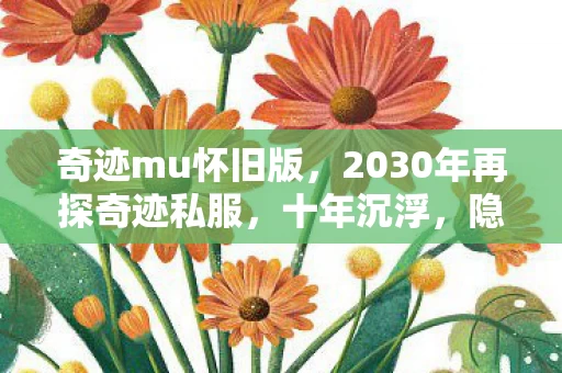 奇迹mu怀旧版，2030年再探奇迹私服，十年沉浮，隐藏玩法竟藏着惊天秘密？