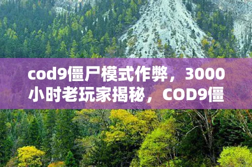 cod9僵尸模式作弊,3000小时老玩家揭秘,COD9僵尸模式背后,谁在为情怀买单? cod9僵尸模式作弊,3000小时老玩家揭秘,COD9僵尸模式背后,谁在为情怀买单?