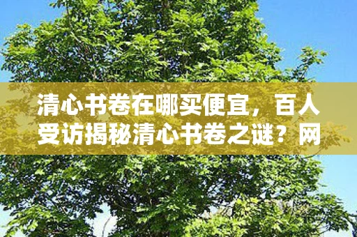清心书卷在哪买便宜，百人受访揭秘清心书卷之谜？网吧大神绷不住，我找了三年！