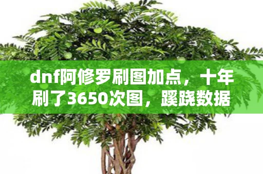 dnf阿修罗刷图加点，十年刷了3650次图，蹊跷数据背后，后背发凉的真相