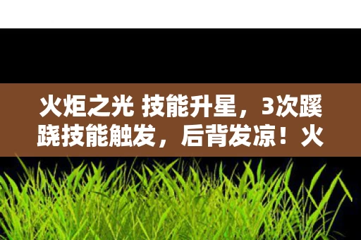 火炬之光 技能升星，3次蹊跷技能触发，后背发凉！火炬之光暗藏人性深渊