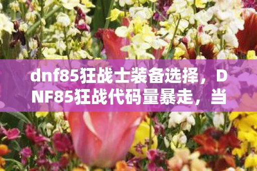 dnf85狂战士装备选择,DNF85狂战代码量暴走,当血条成为暗线,你的每一次暴击都在改写数字文明 dnf85狂战士装备选择,DNF85狂战代码量暴走,当血条成为暗线,你的每一次暴击都在改写数字文明