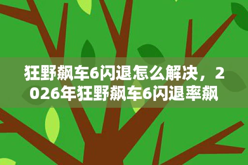 狂野飙车6闪退怎么解决,2026年狂野飙车6闪退率飙升300%!背后竟藏着惊天秘密? 狂野飙车6闪退怎么解决,2026年狂野飙车6闪退率飙升300%!背后竟藏着惊天秘密?