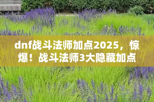 dnf战斗法师加点2025,惊爆!战斗法师3大隐藏加点,竟藏着制作组不敢说的秘密? dnf战斗法师加点2025,惊爆!战斗法师3大隐藏加点,竟藏着制作组不敢说的秘密?
