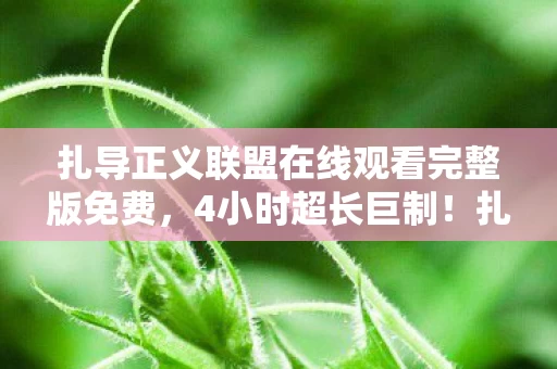 扎导正义联盟在线观看完整版免费,4小时超长巨制!扎导版正义联盟隐藏结局竟藏惊天秘密? 扎导正义联盟在线观看完整版免费,4小时超长巨制!扎导版正义联盟隐藏结局竟藏惊天秘密?