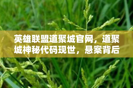 英雄联盟道聚城官网,道聚城神秘代码现世,悬案背后暗藏毛骨悚然真相 英雄联盟道聚城官网,道聚城神秘代码现世,悬案背后暗藏毛骨悚然真相