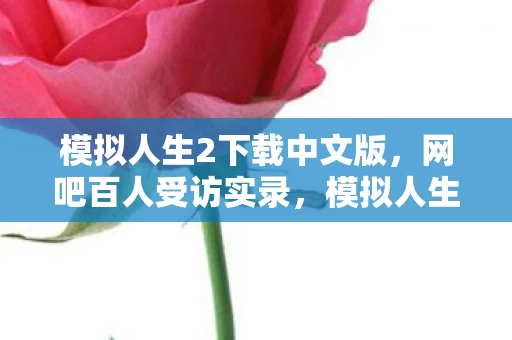 模拟人生2下载中文版,网吧百人受访实录,模拟人生2下载疑云,大神绷不住泪洒当场 模拟人生2下载中文版,网吧百人受访实录,模拟人生2下载疑云,大神绷不住泪洒当场
