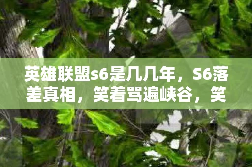 英雄联盟s6是几几年,S6落差真相,笑着骂遍峡谷,笑着笑着哭了,原来我从未离开 英雄联盟s6是几几年,S6落差真相,笑着骂遍峡谷,笑着笑着哭了,原来我从未离开