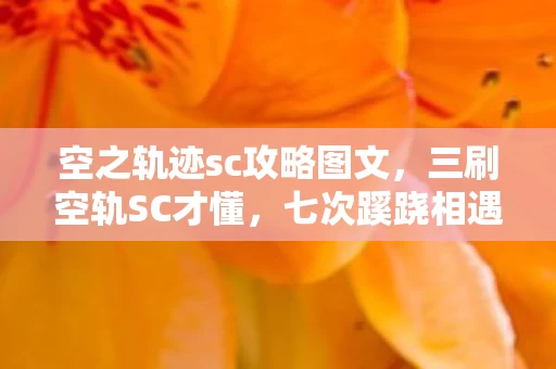 空之轨迹sc攻略图文，三刷空轨SC才懂，七次蹊跷相遇背后，竟藏着让我后背发凉的真相