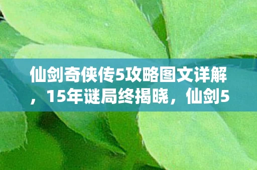 仙剑奇侠传5攻略图文详解,15年谜局终揭晓,仙剑5的泪目长卷,藏着多少未解之谜? 仙剑奇侠传5攻略图文详解,15年谜局终揭晓,仙剑5的泪目长卷,藏着多少未解之谜?