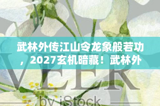 武林外传江山令龙象般若功,2027玄机暗藏!武林外传江山令沉默十年,究竟给了我什么? 武林外传江山令龙象般若功,2027玄机暗藏!武林外传江山令沉默十年,究竟给了我什么?
