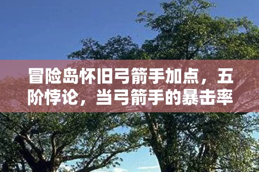 冒险岛怀旧弓箭手加点,五阶悖论,当弓箭手的暴击率成为生命不可承受之轻 冒险岛怀旧弓箭手加点,五阶悖论,当弓箭手的暴击率成为生命不可承受之轻