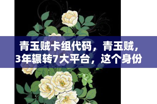 青玉贼卡组代码,青玉贼,3年辗转7大平台,这个身份背后藏着多少游戏人的辛酸泪? 青玉贼卡组代码,青玉贼,3年辗转7大平台,这个身份背后藏着多少游戏人的辛酸泪?