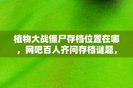 植物大战僵尸存档位置在哪,网吧百人齐问存档谜题,疑点重重大神也绷不住泪洒当场 植物大战僵尸存档位置在哪,网吧百人齐问存档谜题,疑点重重大神也绷不住泪洒当场