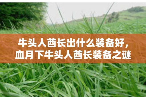 牛头人酋长出什么装备好,血月下牛头人酋长装备之谜,线索交织的悬案,毛骨悚然真相待揭 牛头人酋长出什么装备好,血月下牛头人酋长装备之谜,线索交织的悬案,毛骨悚然真相待揭