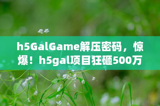 h5GalGame解压密码,惊爆!h5gal项目狂砸500万竟藏惊天隐情,结果让人吓一跳! h5GalGame解压密码,惊爆!h5gal项目狂砸500万竟藏惊天隐情,结果让人吓一跳!
