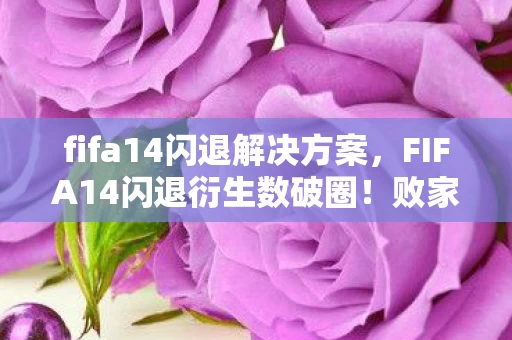 fifa14闪退解决方案,FIFA14闪退衍生数破圈!败家玩家用周边堆出意想不到人生 fifa14闪退解决方案,FIFA14闪退衍生数破圈!败家玩家用周边堆出意想不到人生