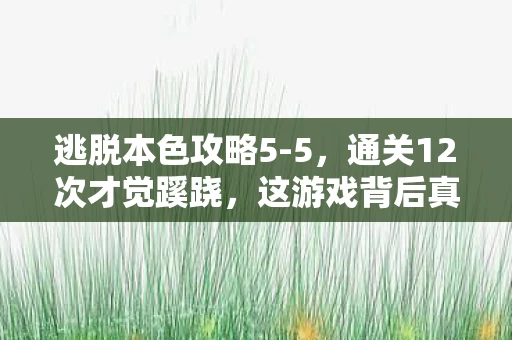 逃脱本色攻略5-5,通关12次才觉蹊跷,这游戏背后真相让我后背发凉! 逃脱本色攻略5-5,通关12次才觉蹊跷,这游戏背后真相让我后背发凉!