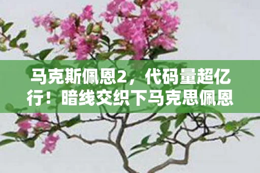 马克斯佩恩2,代码量超亿行!暗线交织下马克思佩恩2如何让玩家头皮发麻? 马克斯佩恩2,代码量超亿行!暗线交织下马克思佩恩2如何让玩家头皮发麻?