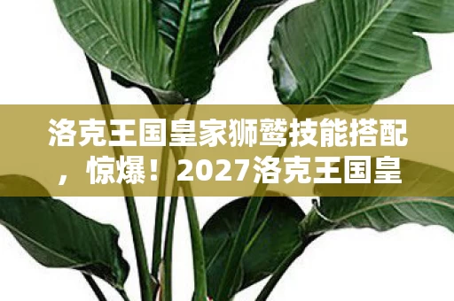 洛克王国皇家狮鹫技能搭配,惊爆!2027洛克王国皇家狮鹫竟藏3大逆天技能,谁能驯服? 洛克王国皇家狮鹫技能搭配,惊爆!2027洛克王国皇家狮鹫竟藏3大逆天技能,谁能驯服?