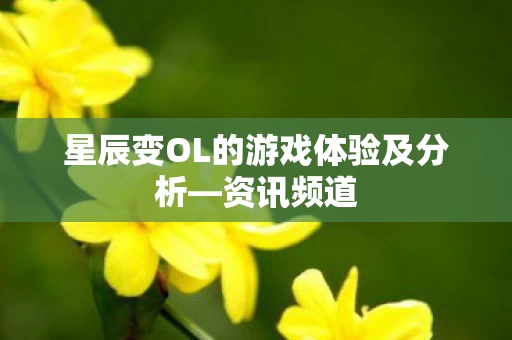 星辰变OL的游戏体验及分析图片
