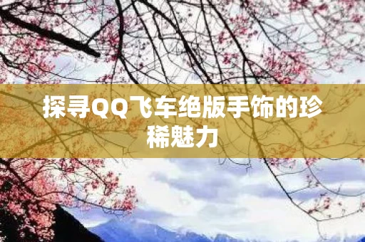 探寻QQ飞车绝版手饰的珍稀魅力图片