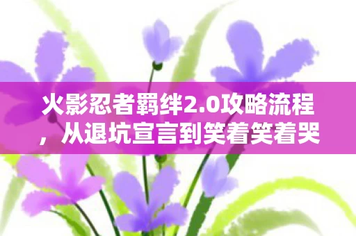 火影忍者羁绊2.0攻略流程，从退坑宣言到笑着笑着哭了，火影羁绊2.0的真相落差