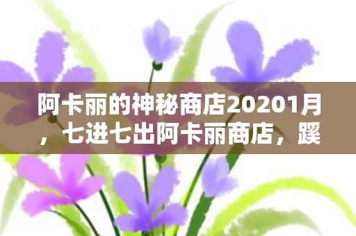 阿卡丽的神秘商店20201月,七进七出阿卡丽商店,蹊跷折扣背后,后背发凉的真实深渊 阿卡丽的神秘商店20201月,七进七出阿卡丽商店,蹊跷折扣背后,后背发凉的真实深渊