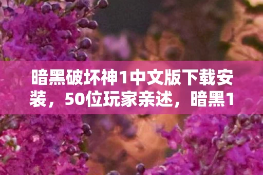 暗黑破坏神1中文版下载安装,50位玩家亲述,暗黑1中文版下载疑云,这操作真让人绷不住! 暗黑破坏神1中文版下载安装,50位玩家亲述,暗黑1中文版下载疑云,这操作真让人绷不住!