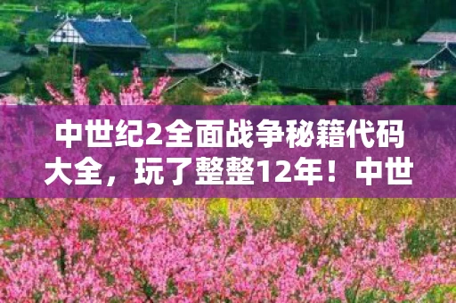 中世纪2全面战争秘籍代码大全,玩了整整12年!中世纪2全面战争这5个秘籍,用还是不用?太纠结! 中世纪2全面战争秘籍代码大全,玩了整整12年!中世纪2全面战争这5个秘籍,用还是不用?太纠结!