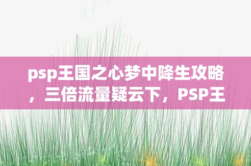 psp王国之心梦中降生攻略，三倍流量疑云下，PSP王国之心的繁荣竟让玩家集体心寒？