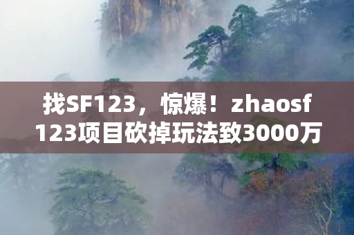 找SF123，惊爆！zhaosf123项目砍掉玩法致3000万打水漂，隐情让人吓一跳！