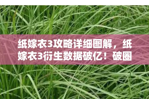 纸嫁衣3攻略详细图解，纸嫁衣3衍生数据破亿！破圈联动音乐综艺时尚，意想不到跨界来袭