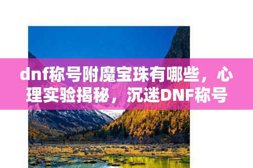 dnf称号附魔宝珠有哪些，心理实验揭秘，沉迷DNF称号附魔，多巴胺陷阱细思极恐