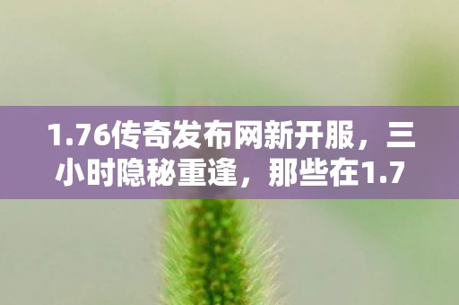 1.76传奇发布网新开服,三小时隐秘重逢,那些在1.76传奇里哽咽过的青春 1.76传奇发布网新开服,三小时隐秘重逢,那些在1.76传奇里哽咽过的青春