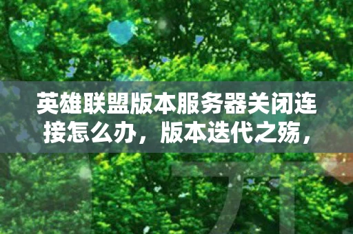 英雄联盟版本服务器关闭连接怎么办，版本迭代之殇，当服务器关闭成为永恒自由悖论的灵魂震颤