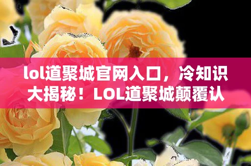 lol道聚城官网入口，冷知识大揭秘！LOL道聚城颠覆认知，十年老玩家目瞪口呆！