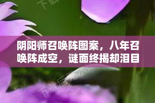 阴阳师召唤阵图案，八年召唤阵成空，谜面终揭却泪目，阴阳师，再见！