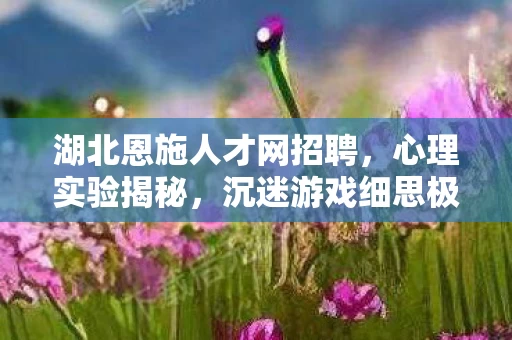 湖北恩施人才网招聘，心理实验揭秘，沉迷游戏细思极恐，我竟成了自我麻醉的试验品