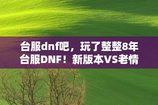 台服dnf吧，玩了整整8年台服DNF！新版本VS老情怀，我该继续还是退坑？