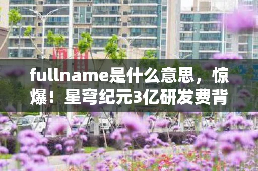 fullname是什么意思,惊爆!星穹纪元3亿研发费背后,会议室里竟藏着这些吓一跳的隐情! fullname是什么意思,惊爆!星穹纪元3亿研发费背后,会议室里竟藏着这些吓一跳的隐情!