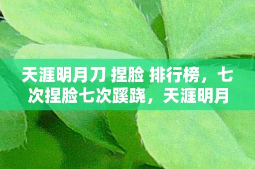 天涯明月刀 捏脸 排行榜,七次捏脸七次蹊跷,天涯明月刀里后背发凉的十年逃亡 天涯明月刀 捏脸 排行榜,七次捏脸七次蹊跷,天涯明月刀里后背发凉的十年逃亡