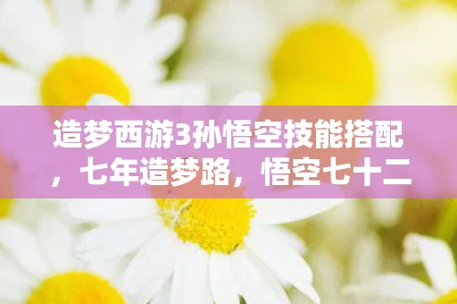 造梦西游3孙悟空技能搭配,七年造梦路,悟空七十二变谜局,泪目见证技能迭代史诗 造梦西游3孙悟空技能搭配,七年造梦路,悟空七十二变谜局,泪目见证技能迭代史诗