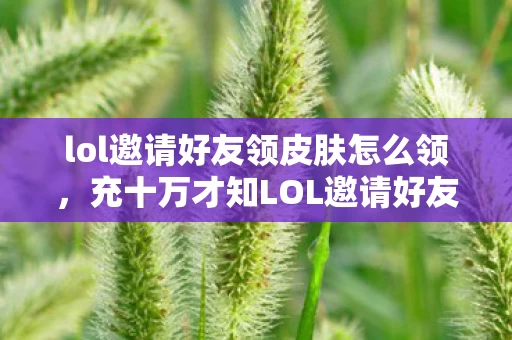 lol邀请好友领皮肤怎么领,充十万才知LOL邀请好友领皮肤是坑!隐情曝光吓你一跳! lol邀请好友领皮肤怎么领,充十万才知LOL邀请好友领皮肤是坑!隐情曝光吓你一跳!