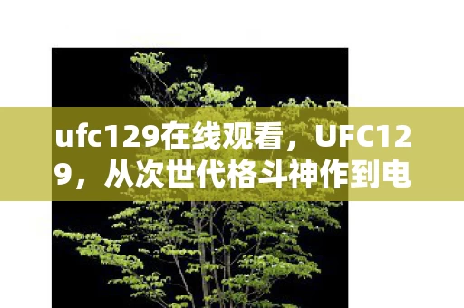 ufc129在线观看,UFC129,从次世代格斗神作到电子垃圾的落差真相,笑着笑着哭了 ufc129在线观看,UFC129,从次世代格斗神作到电子垃圾的落差真相,笑着笑着哭了