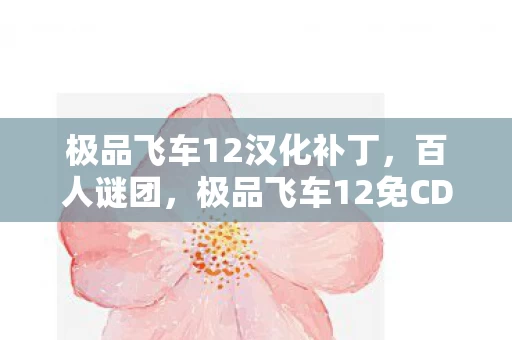 极品飞车12汉化补丁,百人谜团,极品飞车12免CD补丁背后,谁先破防? 极品飞车12汉化补丁,百人谜团,极品飞车12免CD补丁背后,谁先破防?
