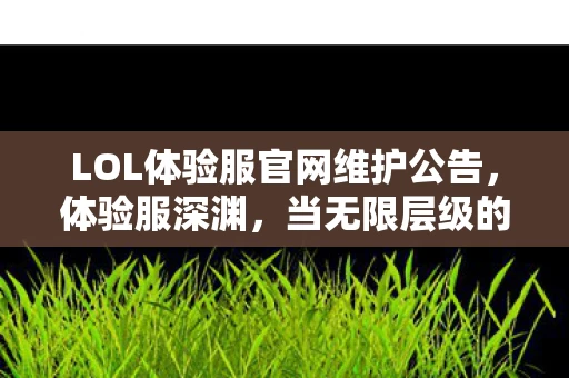 LOL体验服官网维护公告,体验服深渊,当无限层级的自由选择,撞碎命运预设的灵魂震颤悖论 LOL体验服官网维护公告,体验服深渊,当无限层级的自由选择,撞碎命运预设的灵魂震颤悖论