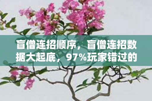 盲僧连招顺序，盲僧连招数据大起底，97%玩家错过的3秒黄金链，竟藏着2027年最暴利赛道！